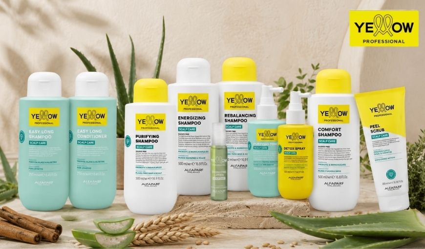 Tr�pia v�s lupiny, padanie alebo mastn� vlasy? Objavte rad Yellow Scalp Care